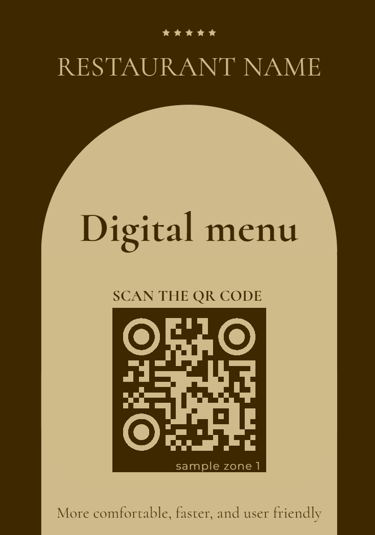 Luxury arch QR poster design